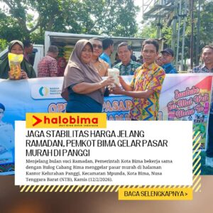Jaga Stabilitas Harga Jelang Ramadhan, Pemkot Bima Gelar Pasar Murah di Kelurahan Panggi