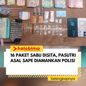 16 Paket Sabu Disita, Pasutri Asal Sape Amankan polisi