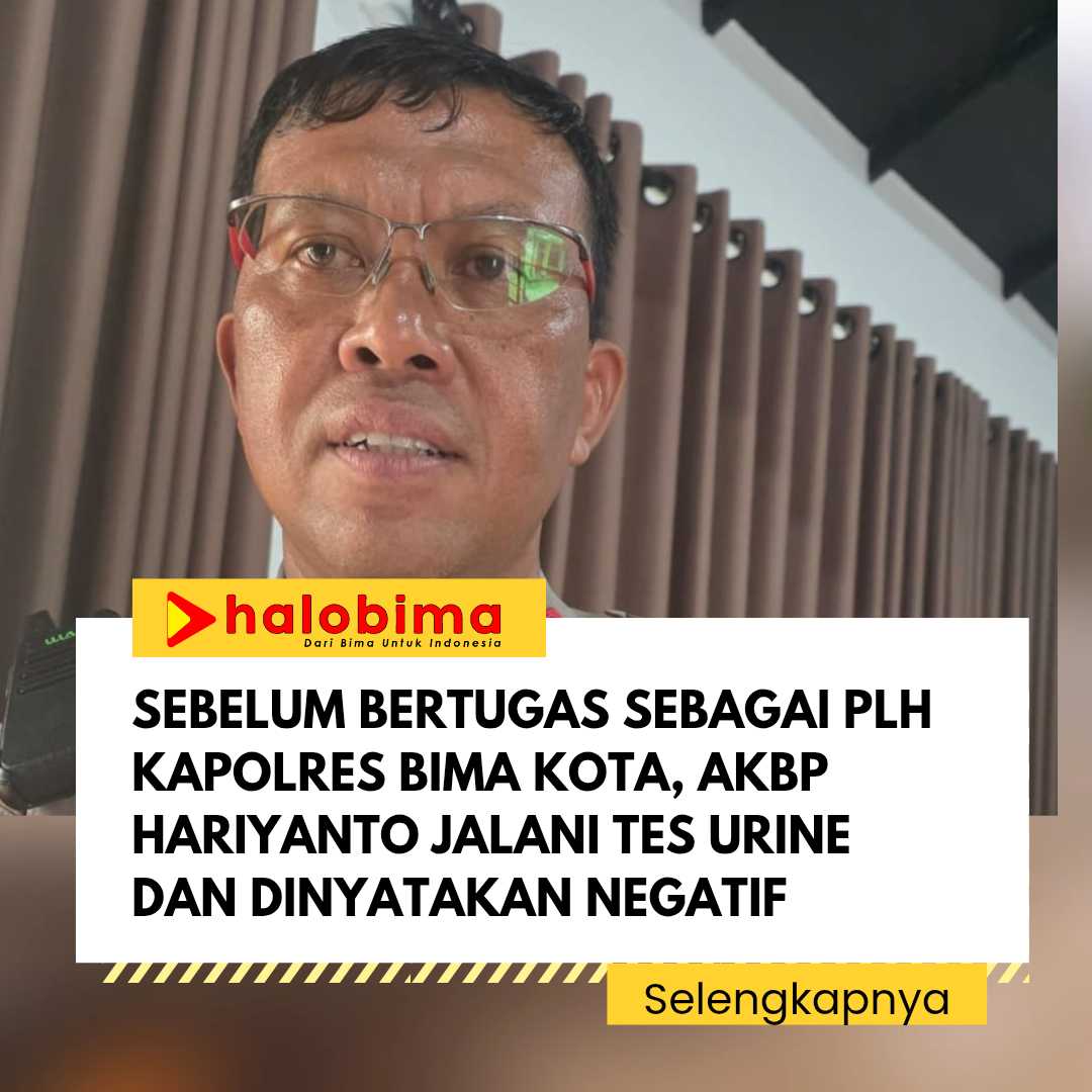 Sebelum Bertugas sebagai Plh Kapolres Bima Kota, AKBP Hariyanto Jalani Tes Urine dan Dinyatakan Negatif