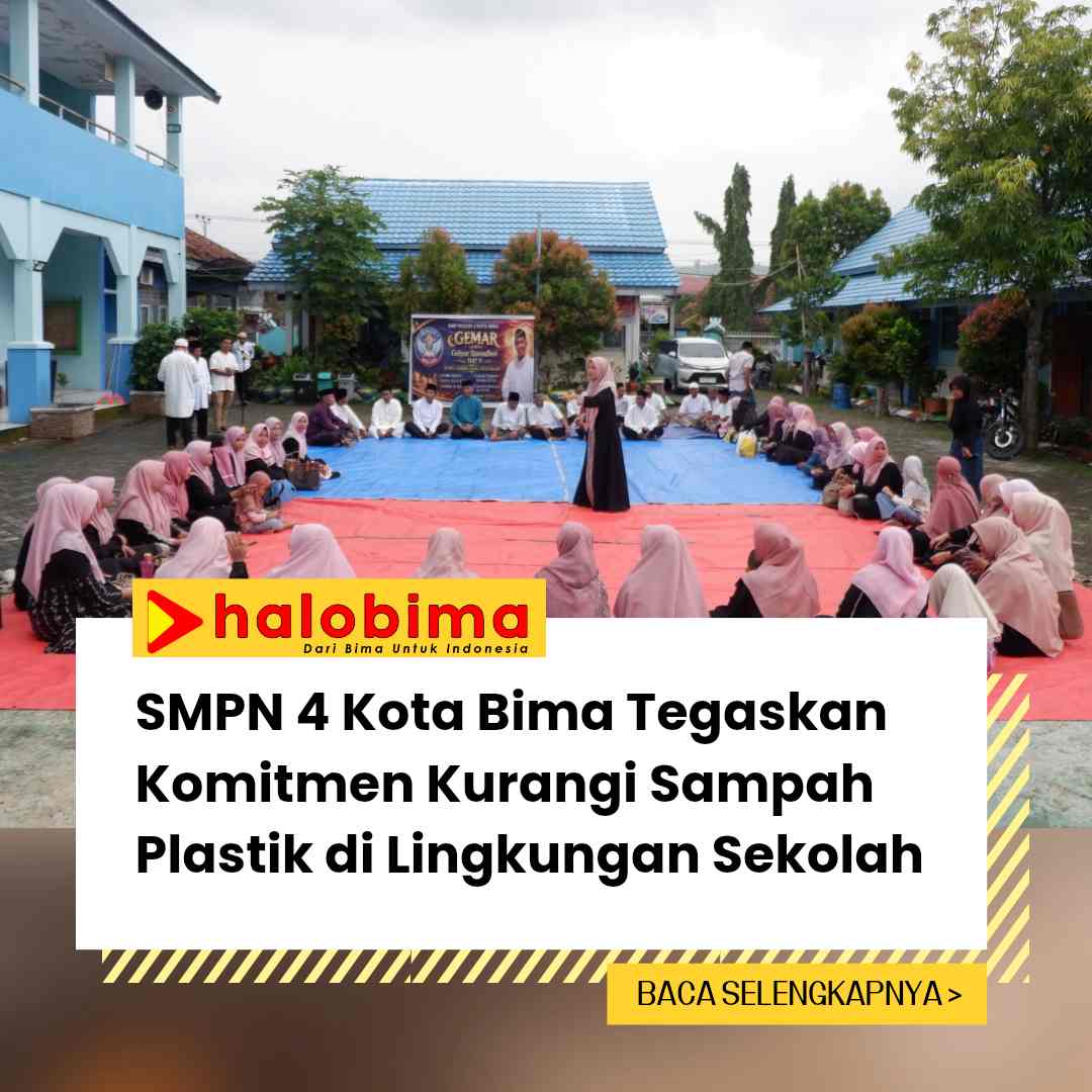 SMPN 4 Kota Bima Tegaskan Komitmen Kurangi Sampah Plastik di Lingkungan Sekolah