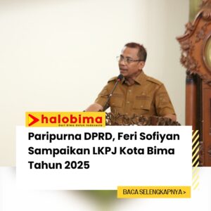 Paripurna DPRD, Feri Sofiyan Sampaikan LKPJ Kota Bima Tahun 2025