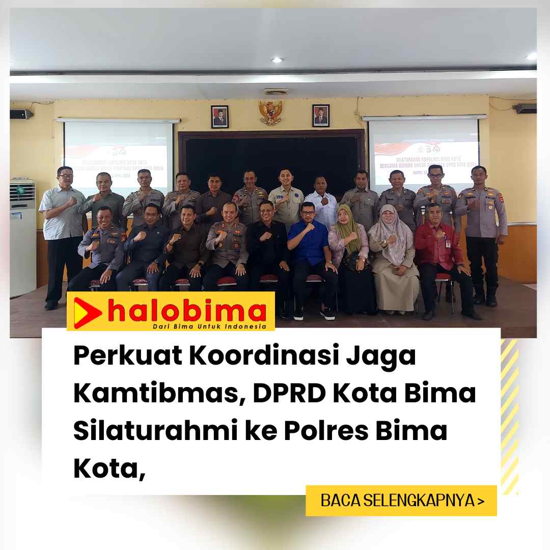 Perkuat Koordinasi Jaga Kamtibmas, DPRD Kota Bima Silaturahmi ke Polres Bima Kota.