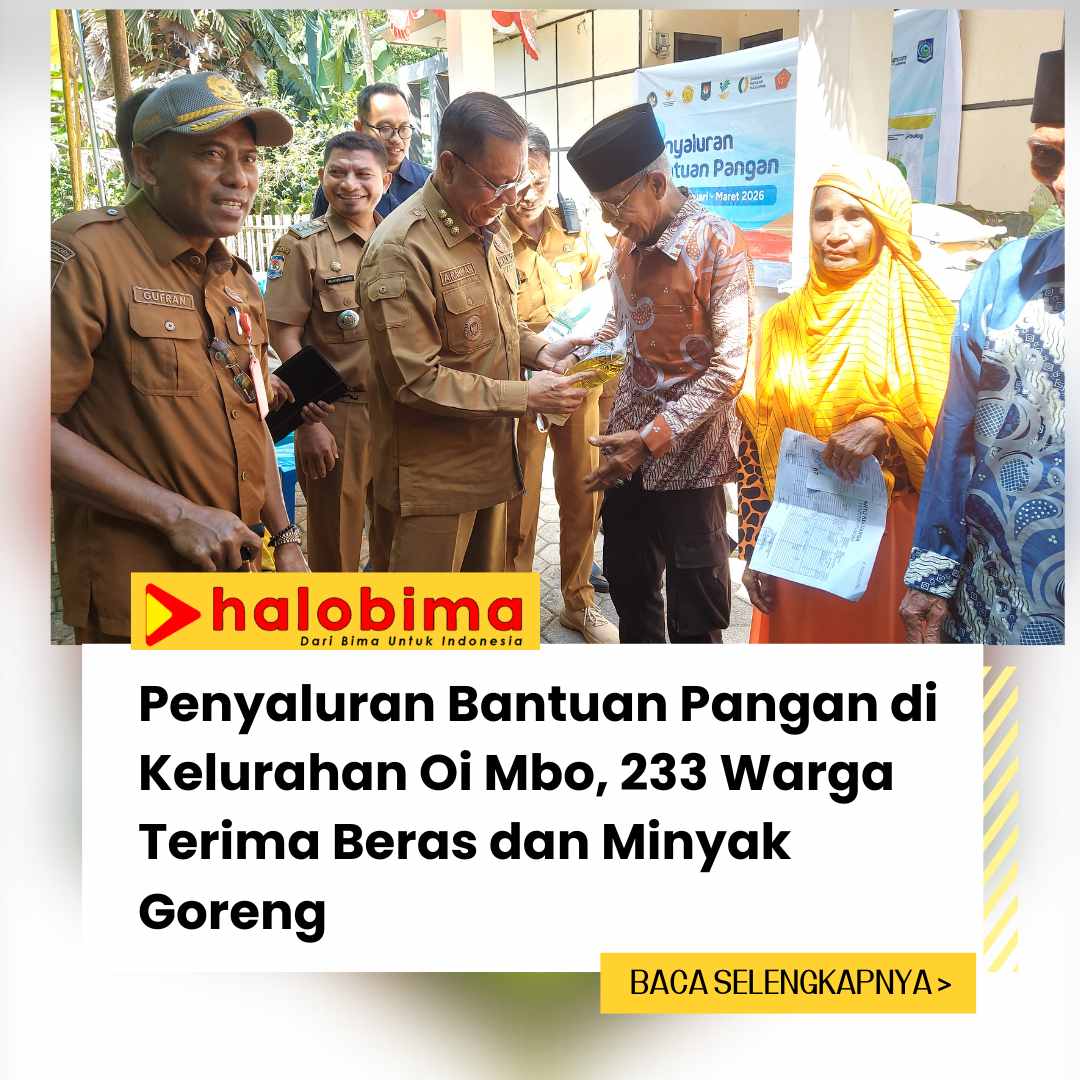 Penyaluran Bantuan Pangan di Kelurahan Oi Mbo, 233 Warga Terima Beras dan Minyak Goreng