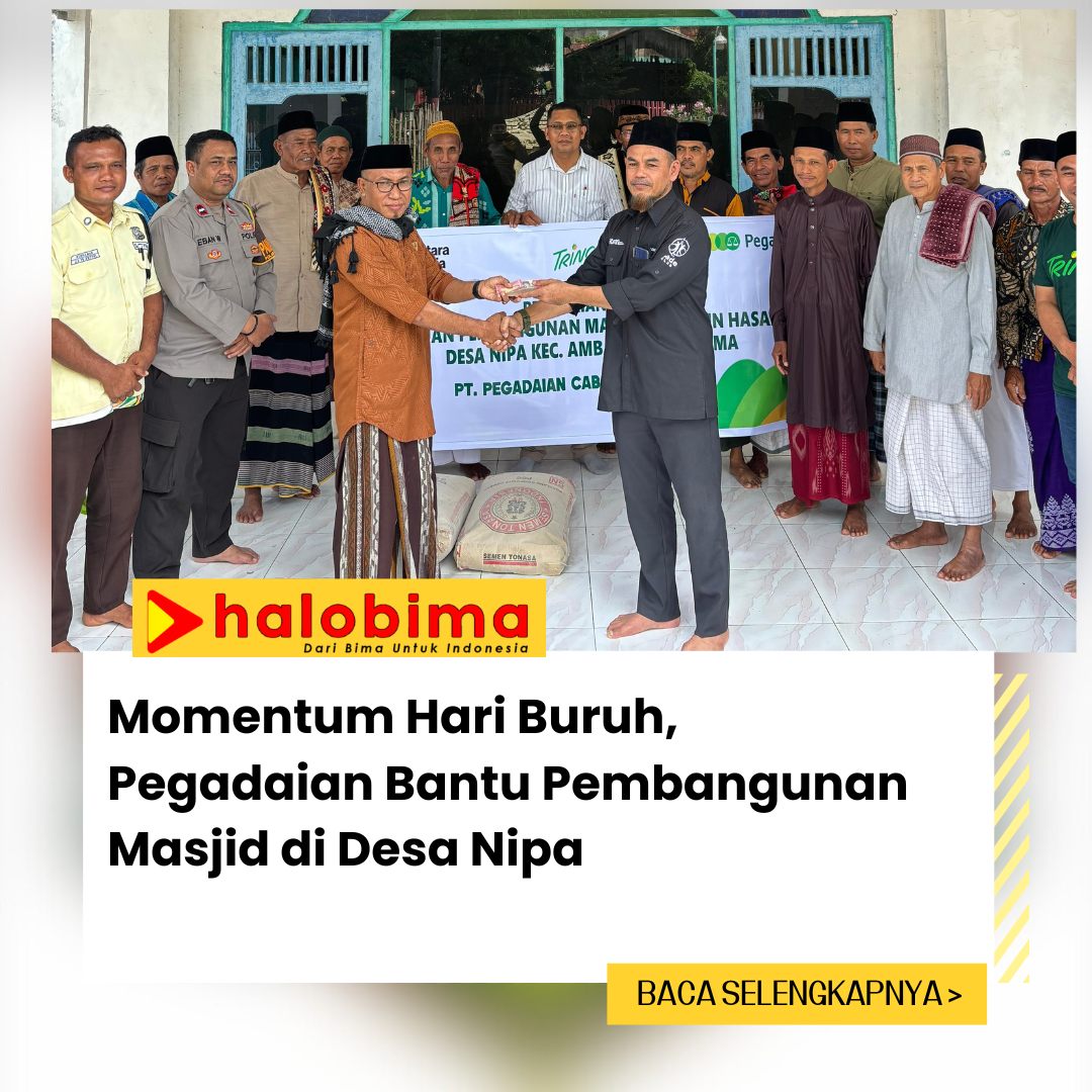 Momentum Hari Buruh, Pegadaian Bantu Pembangunan Masjid di Desa Nipa