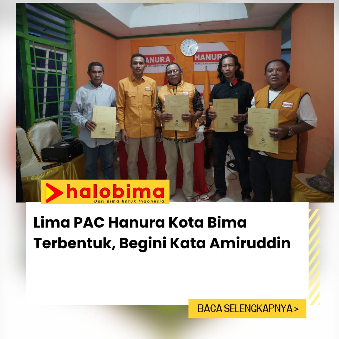 Lima PAC Hanura Kota Bima Terbentuk, Begini Kata Amiruddin