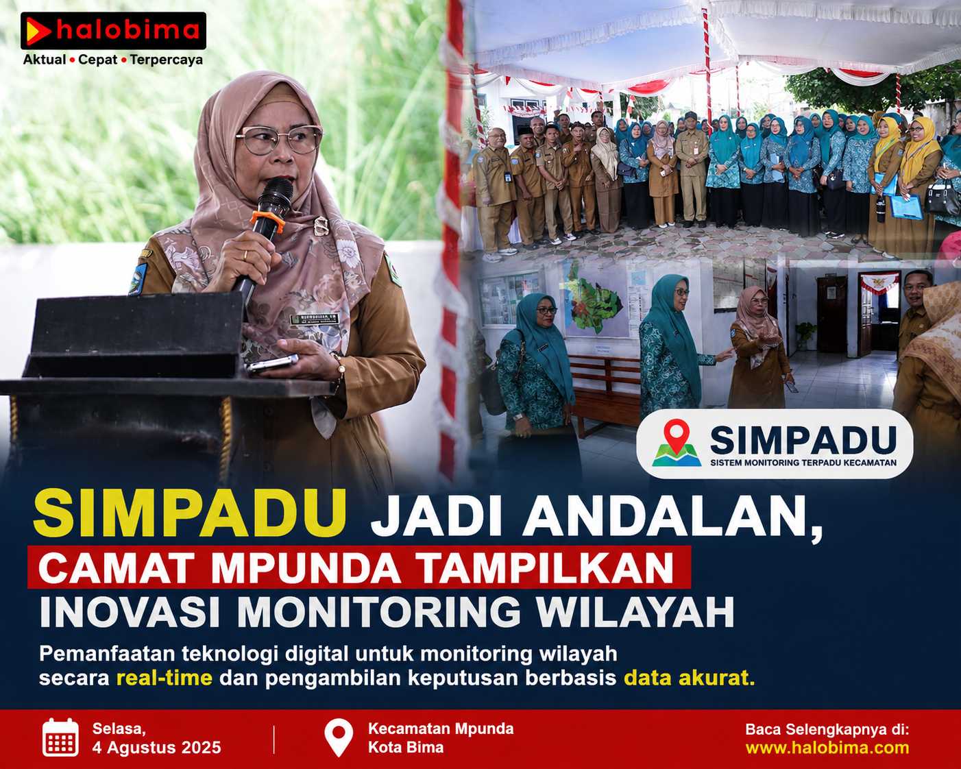 SIMPADU Jadi Andalan, Camat Mpunda Tampilkan Inovasi Monitoring Wilayah
