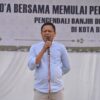 Syamsurih hadiri pelaksanaan pengendalian banjir drainase primer Kota Bima. Foto: Ist